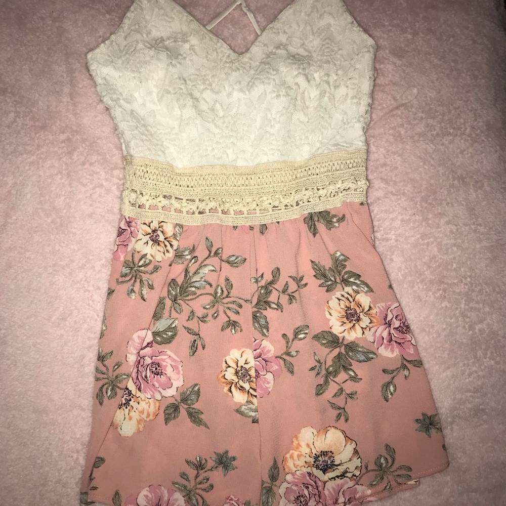 White/Pink Romper